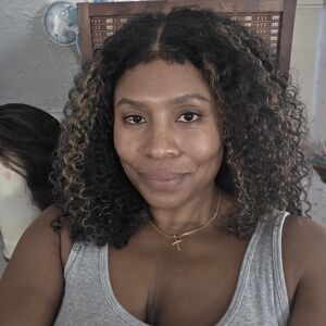 Curly Wig with Highlights